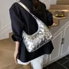 Bolso Tejido para Mujer de Gran Capacidad 2025 Nuevo Otoño e Invierno Versátil Bolso de Hombro Axila Casual Estilo de Alta Gama Bolso Dumpling