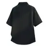 Camiseta de Punto de Manga Corta Estilo Business con Cuello Polo e Solapa Estructurada Inspirada en Hong Kong