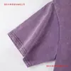 Estilo Lavável Transfronteiriço Estampa de Limão Fresco Algodão Puro Camiseta Lavada Feminina Manga Curta Gola Redonda Manga Curta