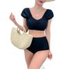 Bikini transfronterizo Corea del Sur color liso dividido bikini triangular sexy traje de baño mujeres fabricantes trajes de baño al por mayor ventas directas