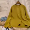 Sudadera de punto suelta con cuello redondo y manga larga para mujer, estilo regular, nuevo modelo de primavera y otoño, top de manga raglán, prenda exterior versátil para mujer