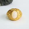 Anel de Jade Hetian Natural Guan Yu Jade Branco Anel de Dedo de Jade para Homens e Mulheres Atacado de Fábrica e Entrega S3080307