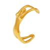 Pulsera de apertura corporal creativa transfronteriza para mujer, pulsera de personalidad europea y americana, popular en internet, acero de titanio chapado en oro de 18K, fundición de industria pesada