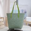 Bolsa de Plástico Trançado Moda Casual Novo Estilo Fresco Cesta de Legumes de Mão Tecida à Mão Grande Capacidade Bolsa de Praia para Feriado