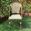 Mesas e Cadeiras de Exterior Ar Livre Jardim Francês Lazer Cadeiras de Rattan Mesa de Jantar de Mármore Loja de Chá com Leite Café Combinação de Mesa e Cadeiras