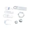 Cierre de lengüeta pieza de chapa metálica archivador con cerradura gancho 8x8mm lengüeta de bloqueo gancho de bloqueo pieza de tope de chapa metálica tuerca accesorios