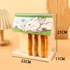 Bolsa de Empaque para Horneados Ventana Transparente Bolsa de Papel Kraft Blanco Repostería Alimentos Horneados Bolsa Sellada Bolsa de Empaque para Horneado de Pan Tostado