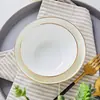 Cuenco de Cerámica de Lujo de Entrada Avanzada Jingdezhen Phnom Penh Hueso de China Cerámica para el Hogar Cuenco para Gachas Cuenco para Fideos Cuenco Grande para Sopa Nuevo Cuenco para Arroz para el Hogar