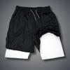 Comércio exterior Cross-border Blank Light Edition Shorts sem padrão Adulto Calças de praia de camada dupla Calças de treinamento de fitness