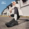 Tênis de Corrida Hongxing Erke Yunyi Masculino Repelente à Água Leve com Retorno Tênis de Corrida Solado Macio Absorvente de Choque Resistente ao Desgaste Esportivo Masculino Preto