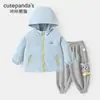 Conjunto Infantil Panda Kaka Ropa de Otoño para Niñas Chaqueta Casual para Niños Conjunto de Dos Piezas Ropa de Otoño para Niñas Ropa Infantil de Moda