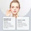 Ouhoe Papel Refrescante de Carbón de Bambú Absorbente de Grasa Facial Papel Absorbente de Grasa Facial Refrescante y Cuadriculado Diario Portátil