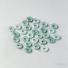 Anillo de Correr de Jade de Agua Azul Colgante Hecho a Mano DIY para Mujer A-Grado Cuentas Sueltas Cuerda para Pulsera Tejida Accesorios de Joyería Materiales