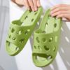 Zapatillas de baño antideslizantes para hombre, de verano, para interiores, silenciosas, huecas, antifugas, con suela suave, para mujer