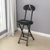 Suministro Directo de Fábrica Silla Plegable Silla de Comedor para el Hogar Silla Sencilla Silla de Ocio con Respaldo Taburete Silla Taburete Redondo Portátil para Adultos