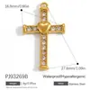 Accesorios de Joyería de Acero Inoxidable Transfronterizos Maleta de Dibujos Animados Goteo de Aceite Flor Colorida Chapado en Oro Real de 18K Colgante