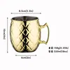 Taza Mule Bar Acero Inoxidable 304 Metal Moscow Mule Martillada Copa de Cóctel Julep Cobre Copa de Cóctel Transfronterizo