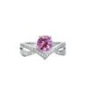 Cross-border S925 prata esterlina moissanite cruz coroa anel feminino 1 quilate moda coreana prata jóias fábrica