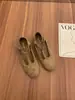 Design Estilo Coreano com Toque de Luxo, Novos Sapatos Baixos Redondos em Camurça com Tira em T, Versáteis Sapatos Mary Jane