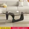 Mesa de centro de cristal, mesa de centro creativa y moderna para sala de estar, adecuada para apartamentos pequeños, mesa pequeña minimalista moderna de lujo ligero