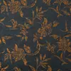 Tela Nueva de Jacquard Fino Patrón de Plantas con Ramas y Hojas Florales Oscuras Tela Clásica Retro para Ropa Decoración del Hogar