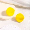 Pendientes Refrescantes Sencillos Color Caramelo Irregulares Plegados Pétalo Pendientes Acrílicos Pendientes de Moda para Mujer