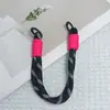 Cordón Trenzado de Teléfono Colorido de Moda con Bloques de Color Dopamina, Correa Corta Gruesa, 28 cm de Largo, Adecuado para Bolsas de Botellas de Agua