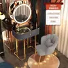 Penteadeira de luxo pequena, conjunto de mesa de maquiagem estilo princesa nórdico moderno simples para quarto