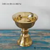Lámpara de Aceite de Latón India Hecha a Mano Retro Anticuada para el Hogar Lámpara de Mantequilla para Rezar Lámpara Eterna Portavelas Adornos