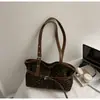 Bolso Tote de Leopardo Retro para Viajar para Mujer, Nuevo Tendencia Otoño 2025, de Aspecto Elegante, Casual, Bolso de Hombro/Debajo del Brazo