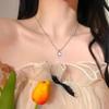 Collar Amor Transparente 2022 Nuevo Diseño Avanzado para Mujer Lujo Ligero Nicho Cadena Clavícula Otoño Trendy Estilo ins