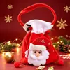 Suprimentos para Decoração de Natal Bolsa de Mão Bolsa de Maçã Véspera de Natal Saco de Doces com Cordão Bolsa de Presente de Maçã