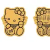 Adesivos de Celular de Ouro Puro: Princesa, Que Você Fique Rica, A Boa Sorte Vem em Ondas, A Riqueza Vem em Ondas, Adesivos Dourados como Presentes