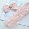 7CM Estilo Crema Tela de Encaje de Hada Tubo Pequeña Princesa DIY Material para Pasador de Pelo Pasador de Lazo Casero Accesorios para el Cabello