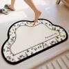 Alfombra de piso absorbente antideslizante de barro de diatomeas para puerta de baño de inodoro verano deja que tu hogar amoroso no se moje con agua