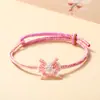 Pulsera de Cuerda Colorida Tejida a Mano con Forma de Mariposa para el Festival del Bote del Dragón, Regalo de Vacaciones para Pareja, Pulsera para Adultos, Accesorio de Mano para el Festival de Mayo