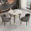 Mesa Pequeña de Té para Balcón, Juego de Mesa y Sillas Pequeñas para Reuniones y Negociaciones de Oficina, Mesa de Café Pequeña para Apartamento Pequeño del Hogar, Mesa de Comedor, Mesa Redonda Pequeña de Ocio