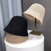 Chapéu feminino de pescador, chapéu de sol fino vazado para primavera e verão, chapéu de balde com estampa de rosto japonês, chapéu de bacia pequena