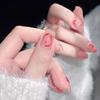 Pegatinas de Arte para Uñas Rojas de Año Nuevo 2025 Festivas Carta de Amor Estrella Rica Cinta Lazo Nuevo Estilo Campestre Pegatina Adhesiva Trasera