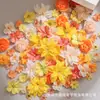 Set de cabezas de flores artificiales, materiales para horquillas hechas a mano DIY, flores falsas, tocados Hanfu, guirnalda, accesorios para abanicos, decoración de bodas