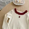 Camiseta de manga longa para meninas Ningli, nova coleção de outono, top de outono estiloso para bebês, roupa infantil casual e versátil
