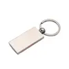 Amazon Transfronterizo Aleación de Zinc Madera de Haya Rectangular Doble Cara Llavero en Blanco Grano de Madera DIY Llavero Impreso