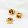 Contas Espaçadoras Color-Preserving Banhadas a Ouro Nó Chinês Saco da Sorte Auspicioso Contas com Padrão Tridimensional Acessórios para Joias DIY Feitos à Mão D148