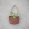 Jarrón de pared de cuero estilo europeo para colgar flores, decoración de pared para restaurante, maceta colgante sin perforaciones, jarrón hidropónico para colgar en la pared
