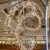 Producción de vestíbulo de hotel, candelabro de cristal grande y sencillo, centro comercial, edificio dúplex, departamento de ventas, mesa de arena, lámparas de arte creativo