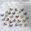 Yiwu Atacado de Joias para Unhas Liga Coração Diamante Estéreo Coração de Pêssego Acessórios para Unhas DIY Decoração de Unhas Vestíveis