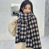Bufanda para Invierno Estudiantes Chicas de Preparatoria Chicas de Secundaria Sentido Otoño e Invierno Bufanda a Cuadros para Hombres Estilo Japonés Engrosada Cálida