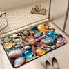 Tapete de Piso de Tierra de Diatomeas con Diseño 3D de Concha Marina y Estrella de Mar, Fuerte Absorción de Agua, Secado Rápido, Antideslizante, Tapete de Baño Colorido para la Entrada del Baño