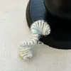 Novos Brincos Torcidos Exquisitos de Lã Colorida Feitos à Mão Design de Nicho de Alta Qualidade Brincos Dopamina para Mulheres
