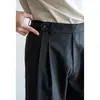 Pantalones Casuales de Lino Tencel con Doble Pinza, Frescos al Tacto, Amigables con la Piel para Hombre, Otoño/Invierno 2026, Transpirables, para el Trabajo, con Caída, Pierna Ancha